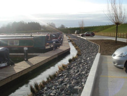 Heyford Fields Marina on the Grand Union Canal near Bugbrooke, Northampton - construction progress Feb 2008 - click to enlarge