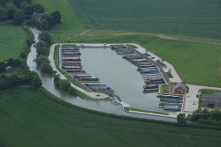 Heyford Fields Marina on the Grand Union Canal near Bugbrooke, Northampton - construction progress Feb 2008 - click to enlarge